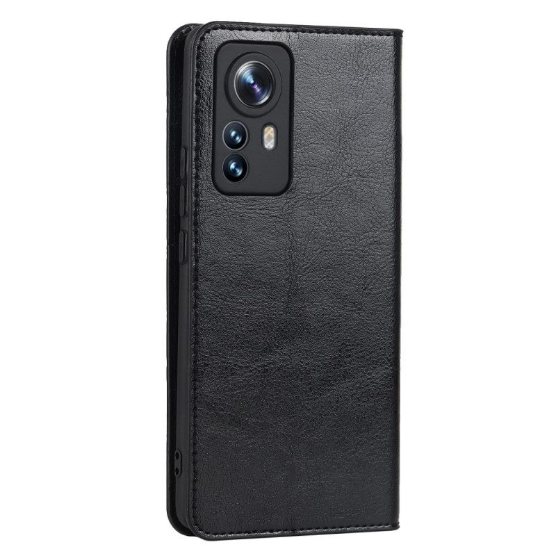 Schutzhülle Für Xiaomi 12 Pro Flip Case Echtes Leder