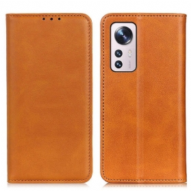 Schutzhülle Für Xiaomi 12 Pro Flip Case Elegantes Spaltleder