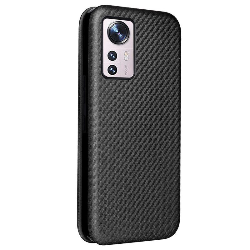 Schutzhülle Für Xiaomi 12 Pro Flip Case Farbiges Carbon-silikon