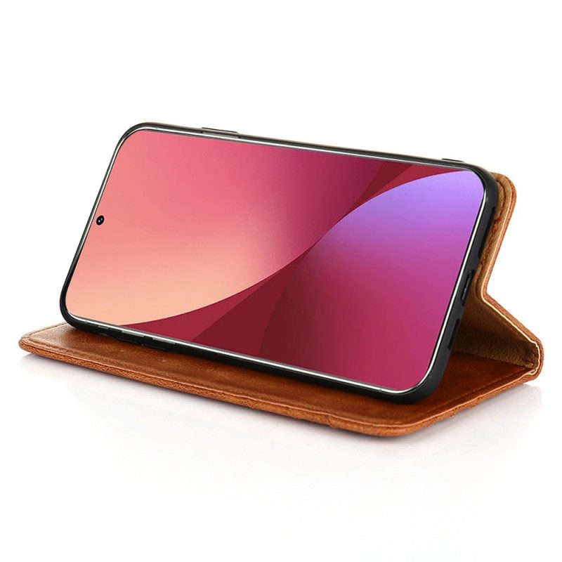 Schutzhülle Für Xiaomi 12 Pro Flip Case Stil Lederniete