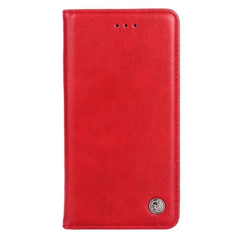 Schutzhülle Für Xiaomi 12 Pro Flip Case Stil Lederniete