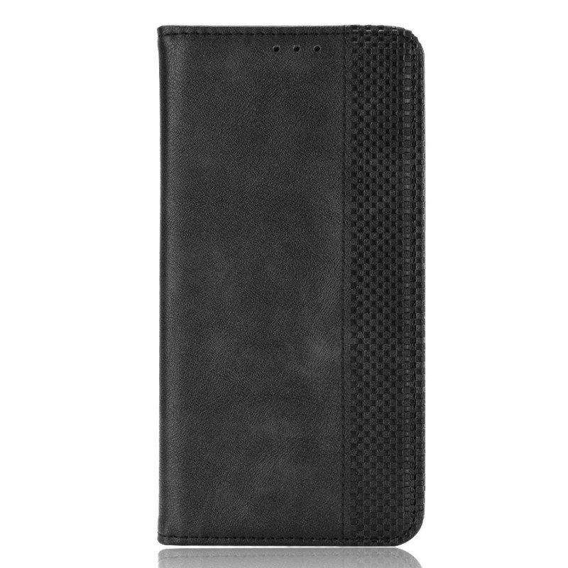 Schutzhülle Für Xiaomi 12 Pro Flip Case Stilisierter Vintage-ledereffekt