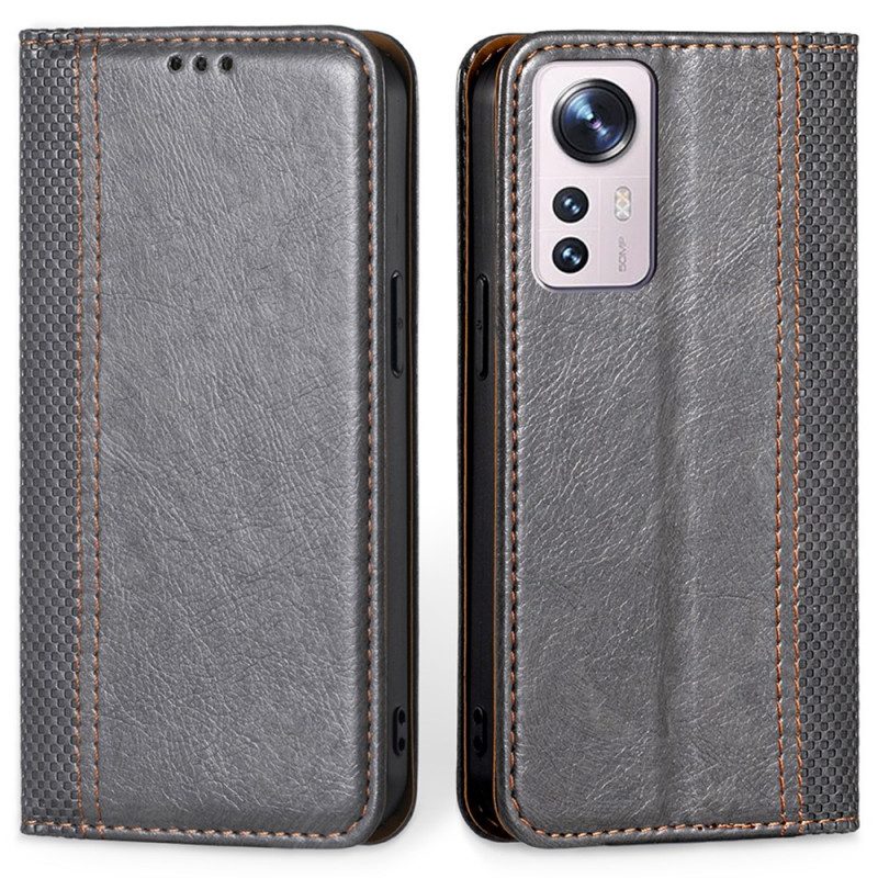 Schutzhülle Für Xiaomi 12 Pro Flip Case Vintage-ledereffekt