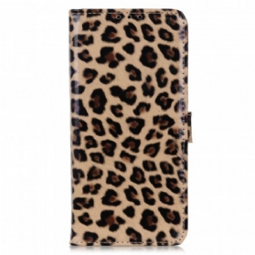 Flip Case Für Moto G41 / G31 Einfacher Leopard