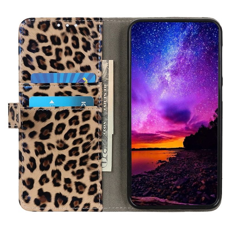 Flip Case Für Moto G41 / G31 Einfacher Leopard