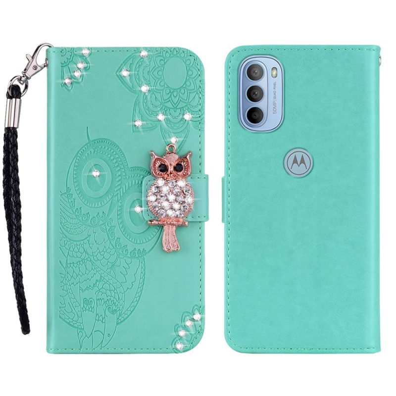 Flip Case Für Moto G41 / G31 Eulen-mandala Und Charme