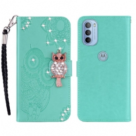 Flip Case Für Moto G41 / G31 Eulen-mandala Und Charme