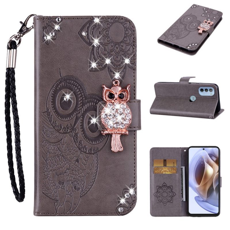 Flip Case Für Moto G41 / G31 Eulen-mandala Und Charme