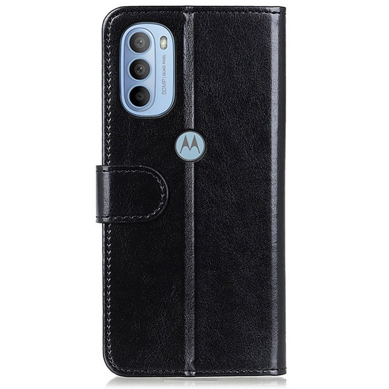 Flip Case Für Moto G41 / G31 Gefrorene Finesse