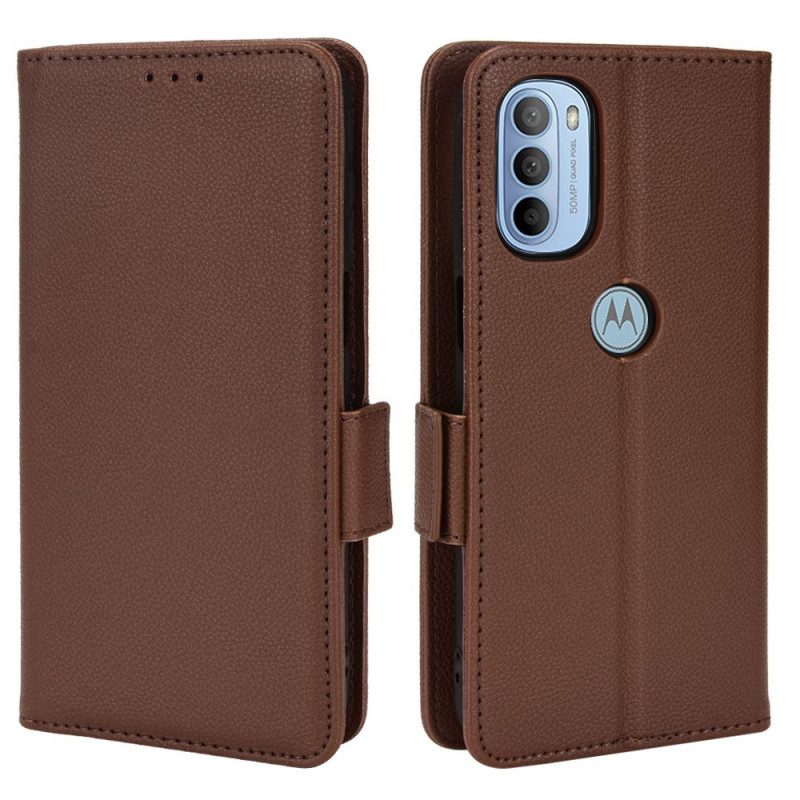 Flip Case Für Moto G41 / G31 Flip Case Klappe Double Litchi Neue Farben