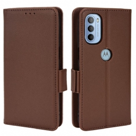 Flip Case Für Moto G41 / G31 Flip Case Klappe Double Litchi Neue Farben