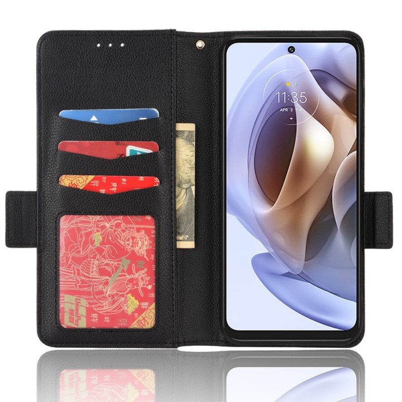 Flip Case Für Moto G41 / G31 Flip Case Klappe Double Litchi Neue Farben