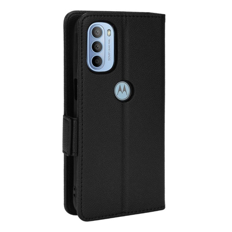 Flip Case Für Moto G41 / G31 Flip Case Klappe Double Litchi Neue Farben