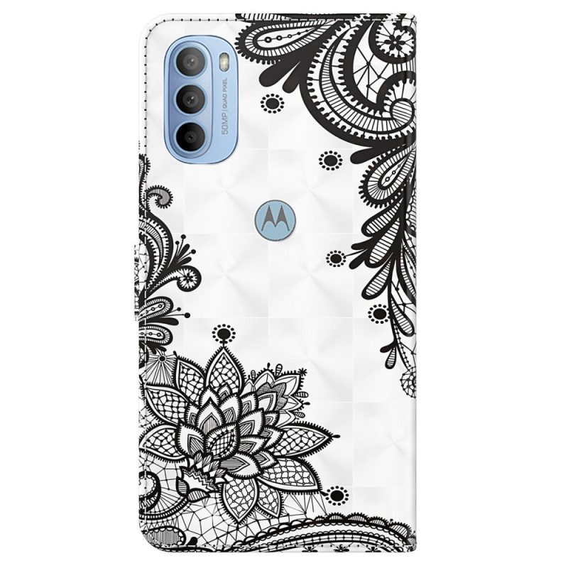 Flip Case Für Moto G41 / G31 Schicke Spitze