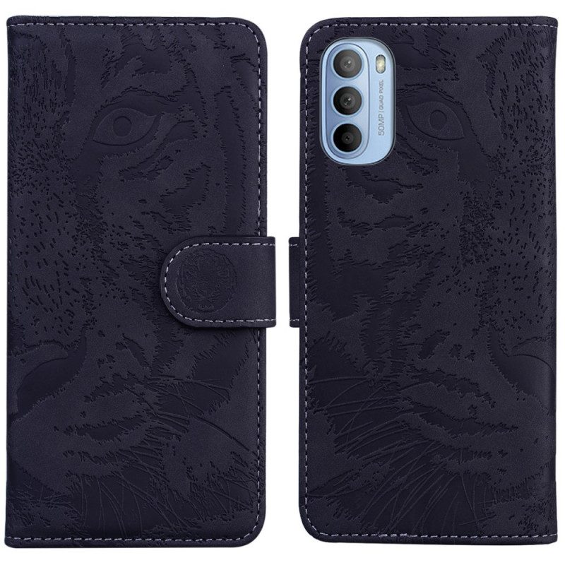 Flip Case Für Moto G41 / G31 Tiger-gesichtsdruck