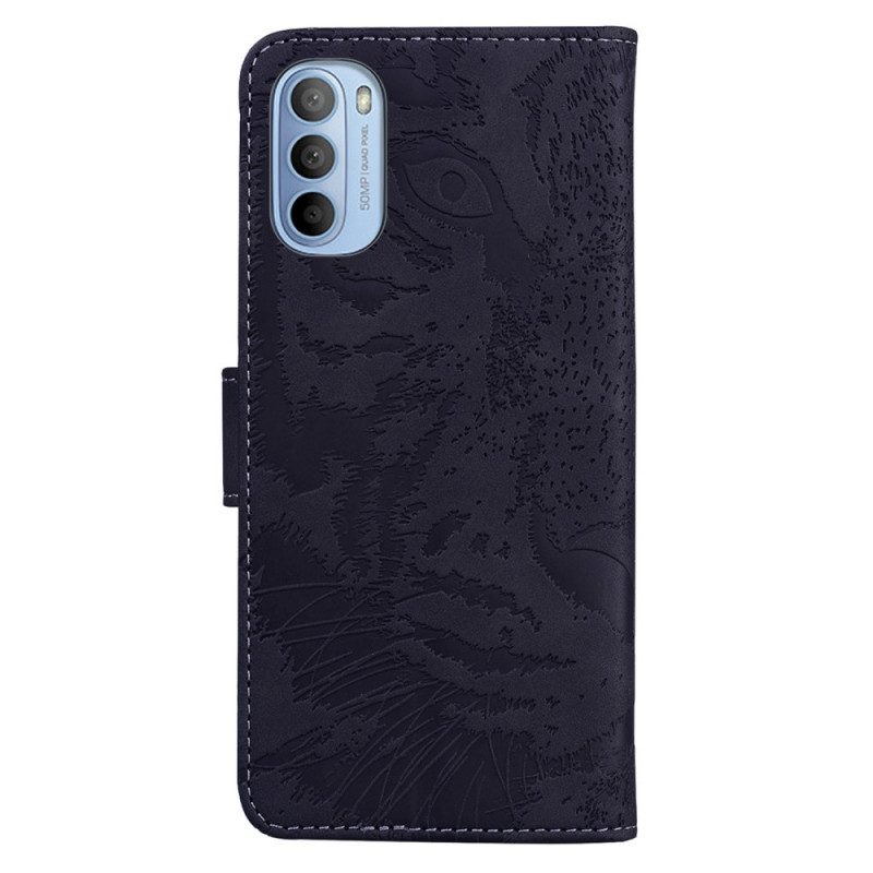 Flip Case Für Moto G41 / G31 Tiger-gesichtsdruck