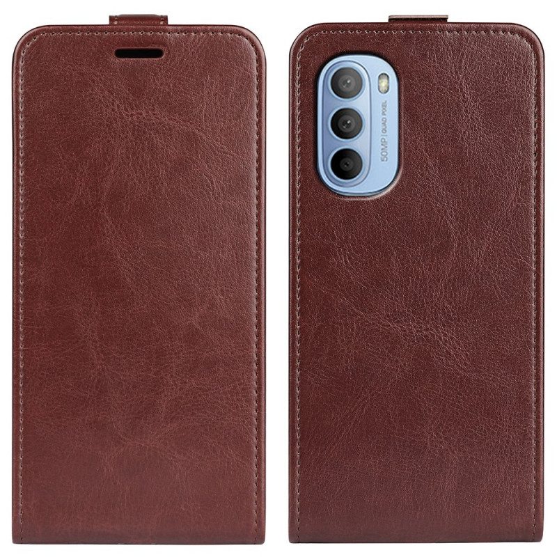 Lederhüllen Für Moto G41 / G31 Flip Case Faltendes Retro