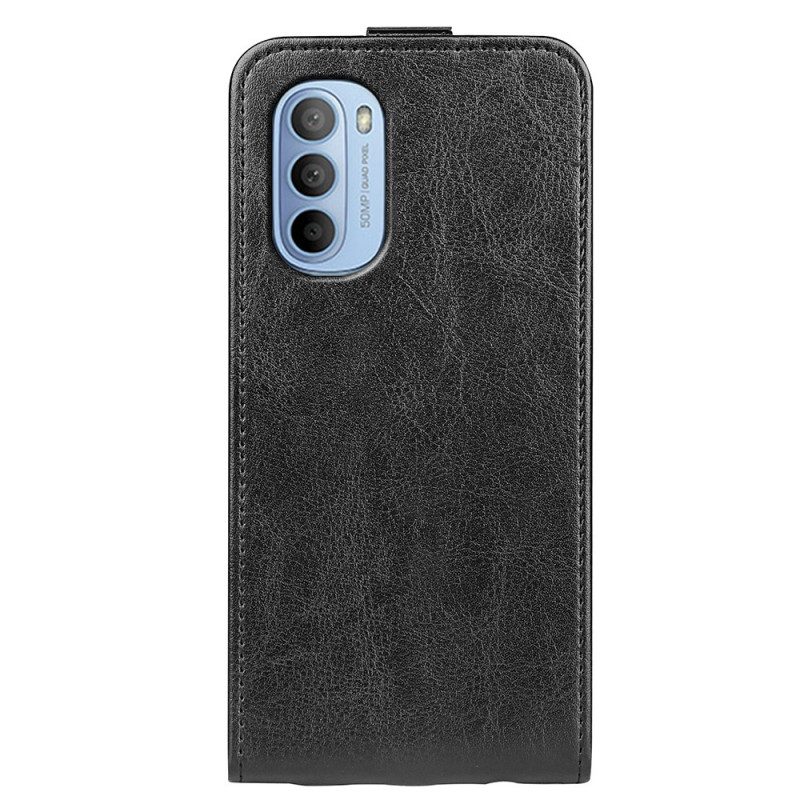 Lederhüllen Für Moto G41 / G31 Flip Case Faltendes Retro