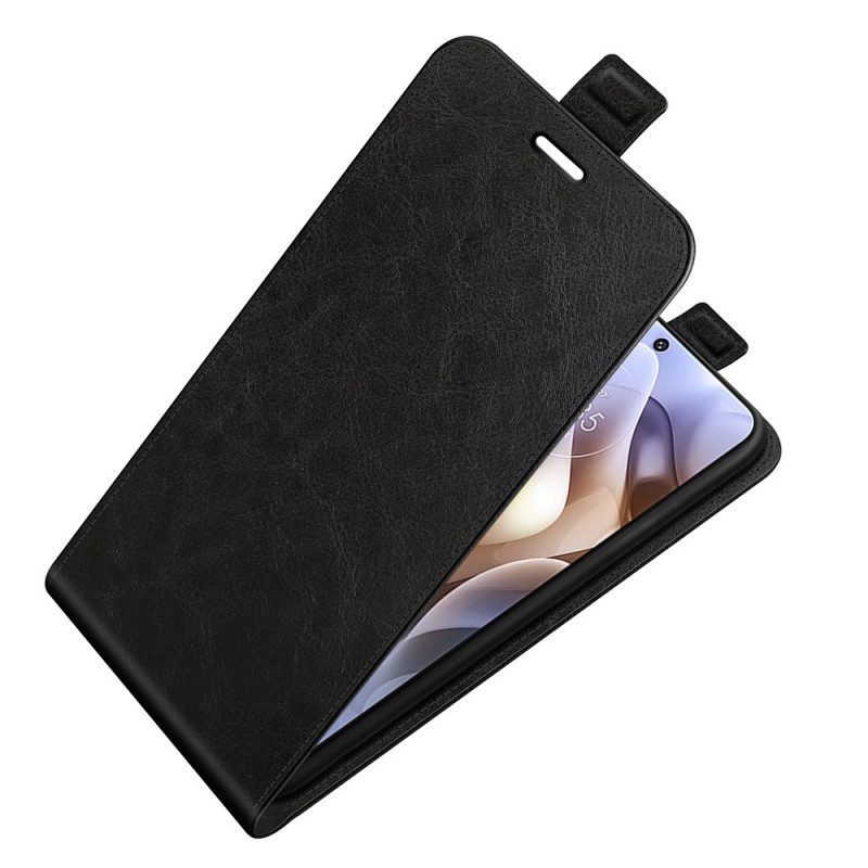 Lederhüllen Für Moto G41 / G31 Flip Case Faltendes Retro