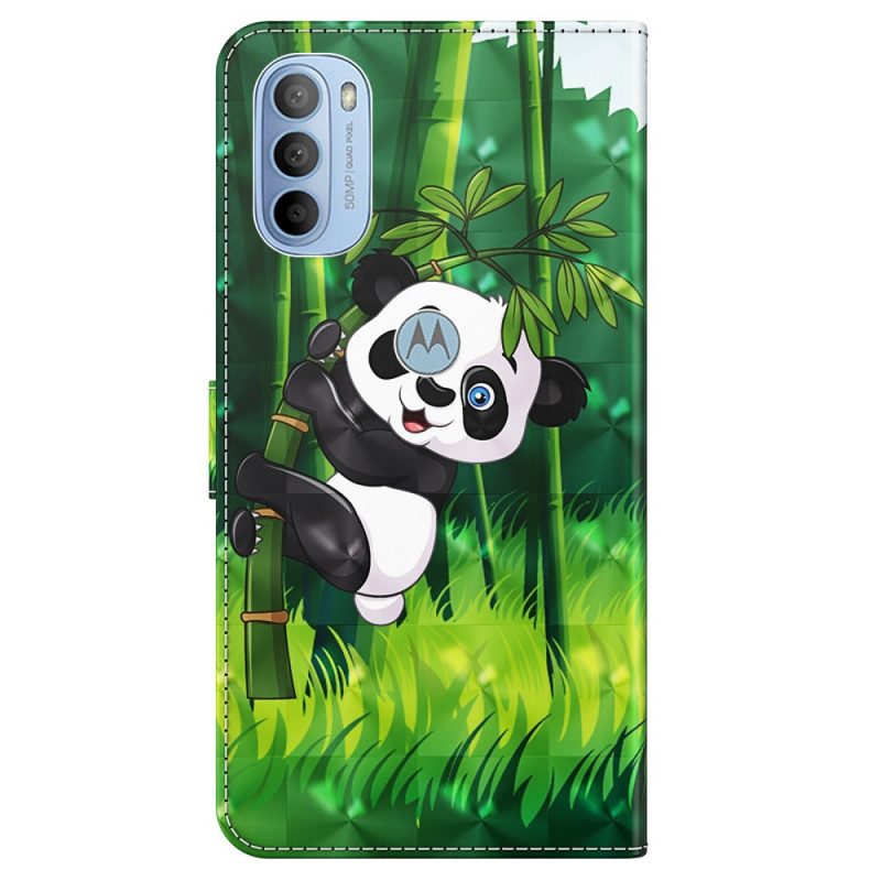 Lederhüllen Für Moto G41 / G31 Panda Und Bambus