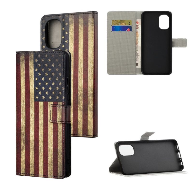 Lederhüllen Für Moto G41 / G31 Us Flagge