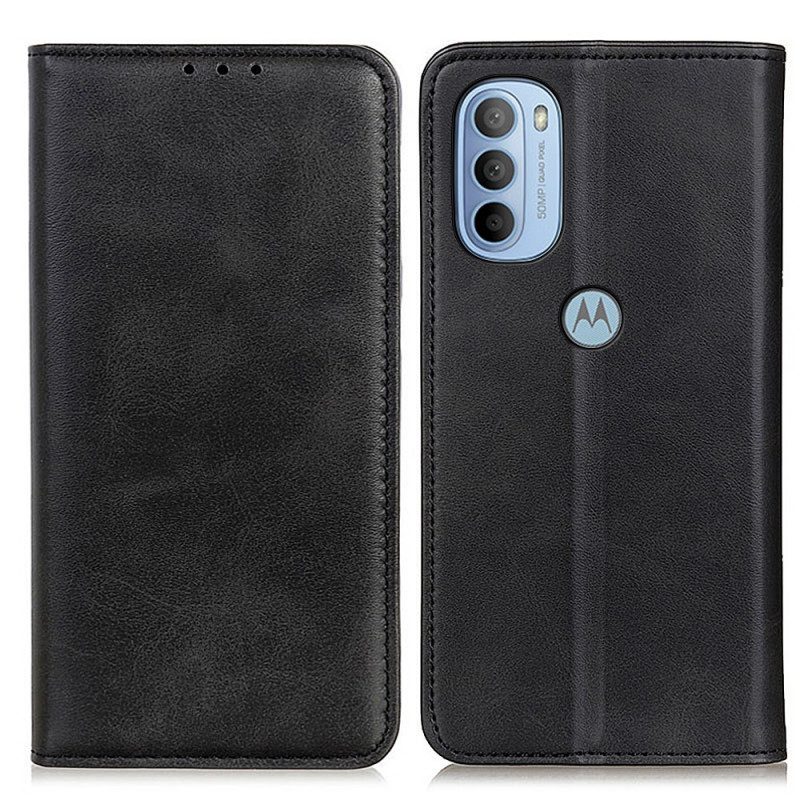 Schutzhülle Für Moto G41 / G31 Flip Case Litschi-spaltleder