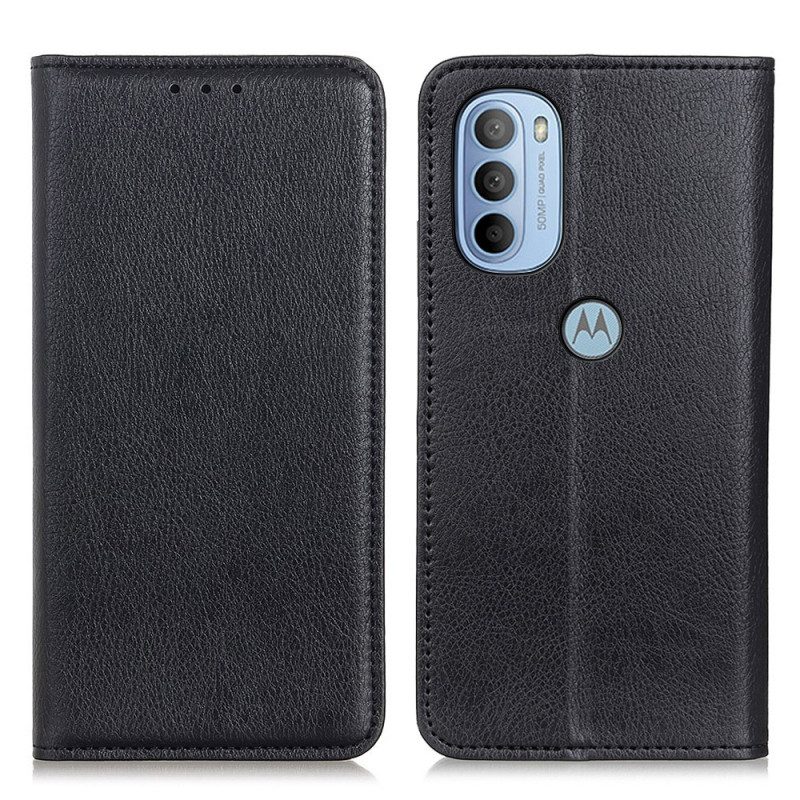 Schutzhülle Für Moto G41 / G31 Flip Case Mattes Spaltleder