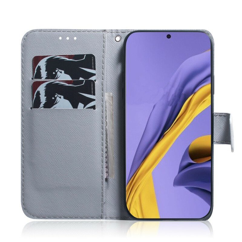 Flip Case Für Samsung Galaxy A51 Blühender Baumzweig