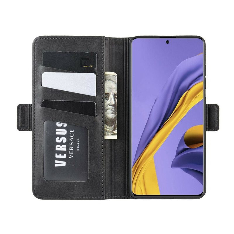 Flip Case Für Samsung Galaxy A51 Flip Case Doppelte Klappe