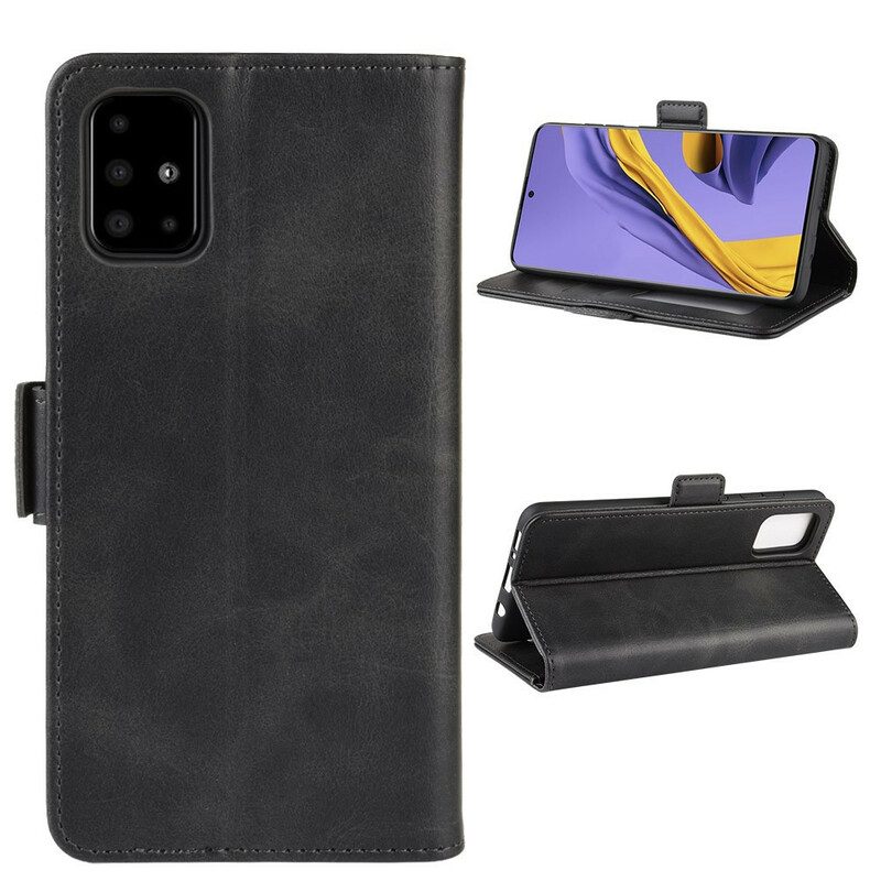 Flip Case Für Samsung Galaxy A51 Flip Case Doppelte Klappe