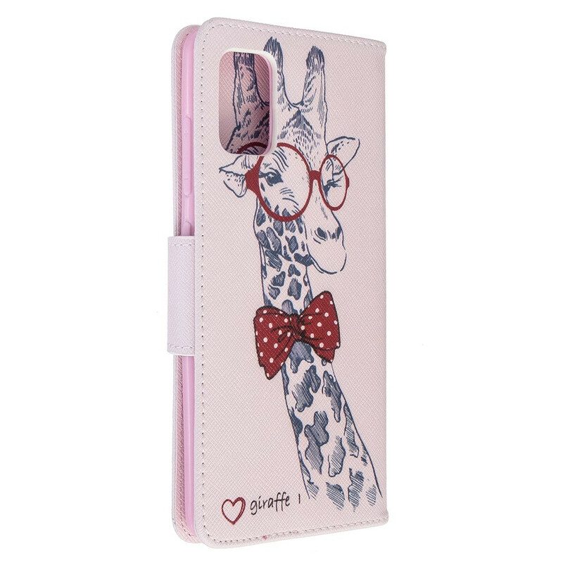 Flip Case Für Samsung Galaxy A51 Kluge Giraffe