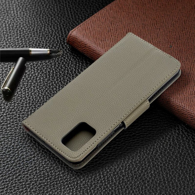 Flip Case Für Samsung Galaxy A51 Flip Case Lychee Rabat Oblique