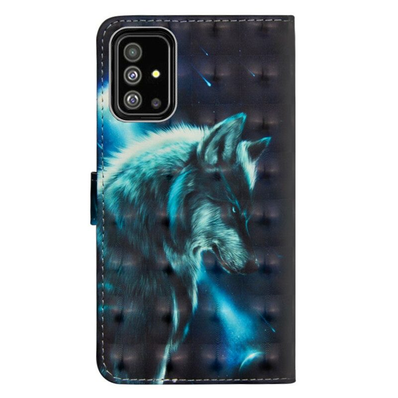 Flip Case Für Samsung Galaxy A51 Majestätischer Wolf