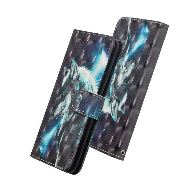 Flip Case Für Samsung Galaxy A51 Majestätischer Wolf