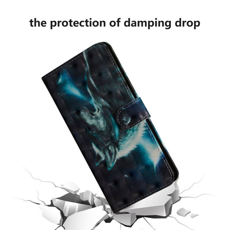 Flip Case Für Samsung Galaxy A51 Majestätischer Wolf