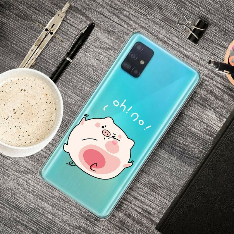 Hülle Für Samsung Galaxy A51 Fettes Schwein