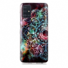 Hülle Für Samsung Galaxy A51 Fluoreszierende Blumenserie