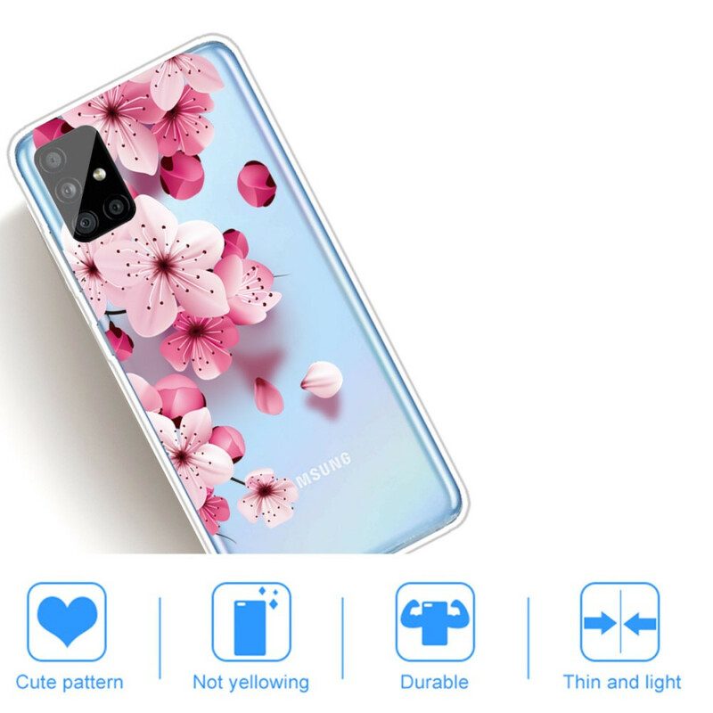 Hülle Für Samsung Galaxy A51 Kleine Rosa Blumen