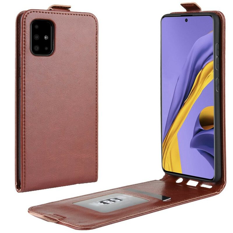 Lederhüllen Für Samsung Galaxy A51 Flip Case Faltender Ledereffekt