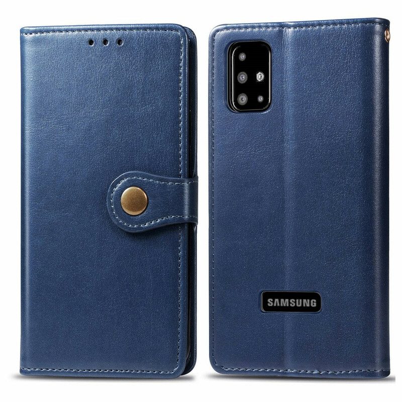 Lederhüllen Für Samsung Galaxy A51 Kunstleder Und Vintage-verschluss