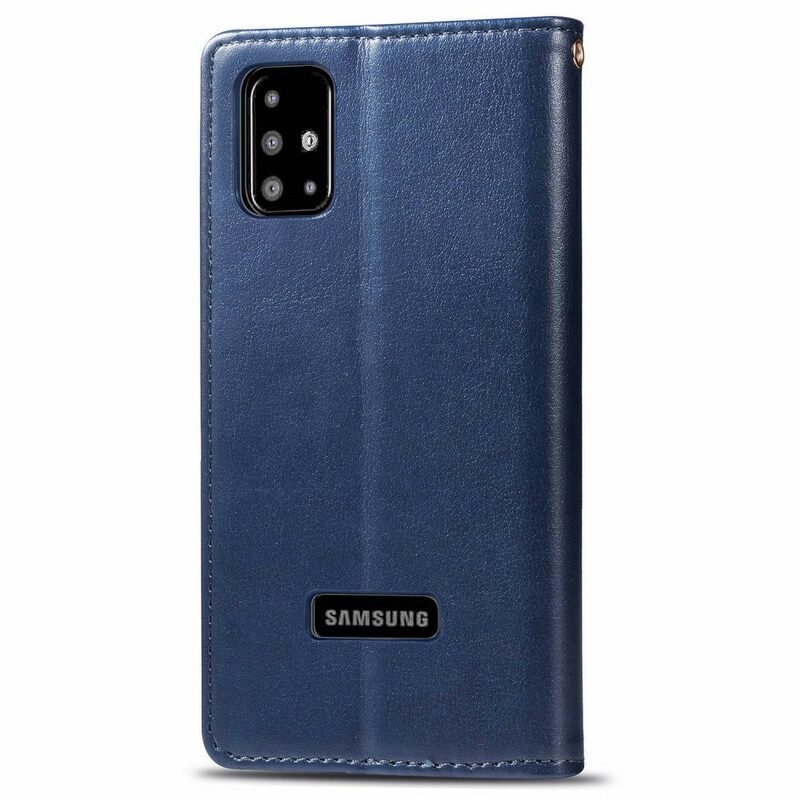 Lederhüllen Für Samsung Galaxy A51 Kunstleder Und Vintage-verschluss