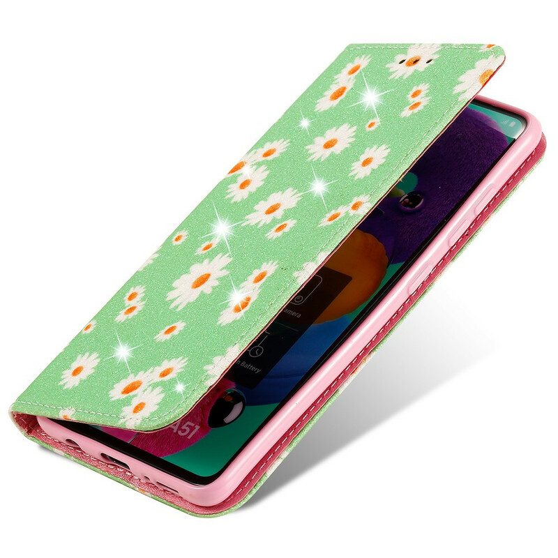 Schutzhülle Für Samsung Galaxy A51 Flip Case Gänseblümchen Aus Kunstleder