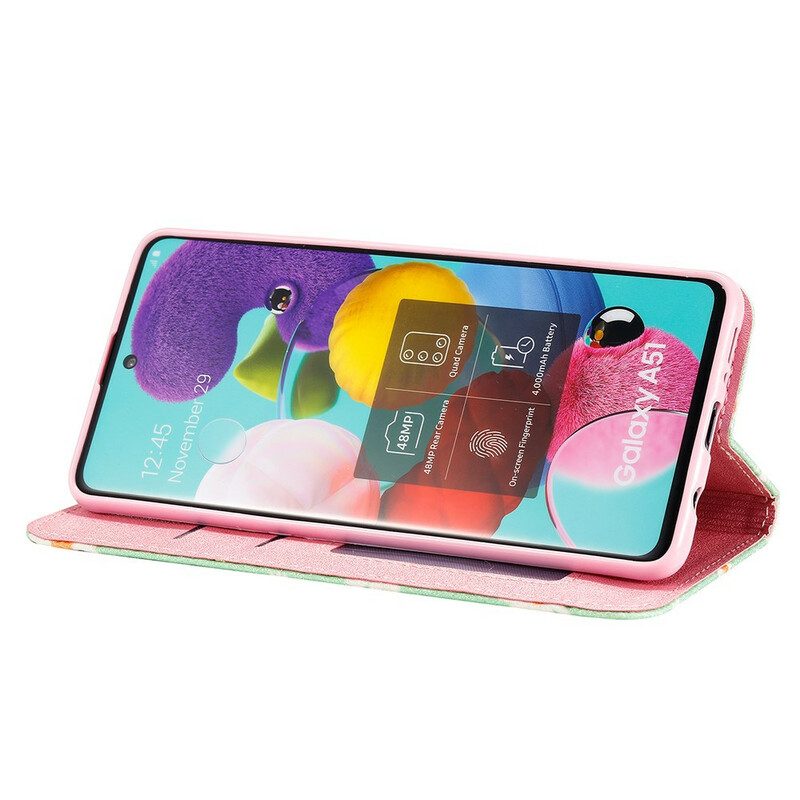 Schutzhülle Für Samsung Galaxy A51 Flip Case Gänseblümchen Aus Kunstleder