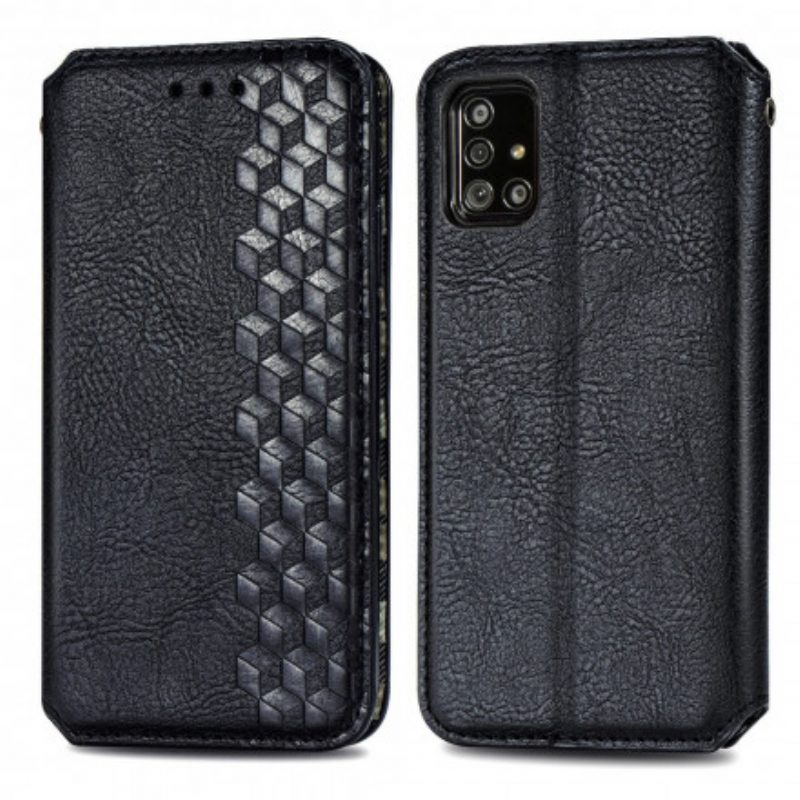 Schutzhülle Für Samsung Galaxy A51 Flip Case Rautenstruktur In Lederoptik