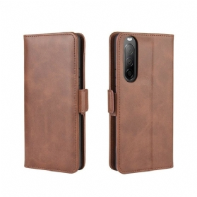 Flip Case Für Sony Xperia 10 II Flip Case Doppelte Klappe