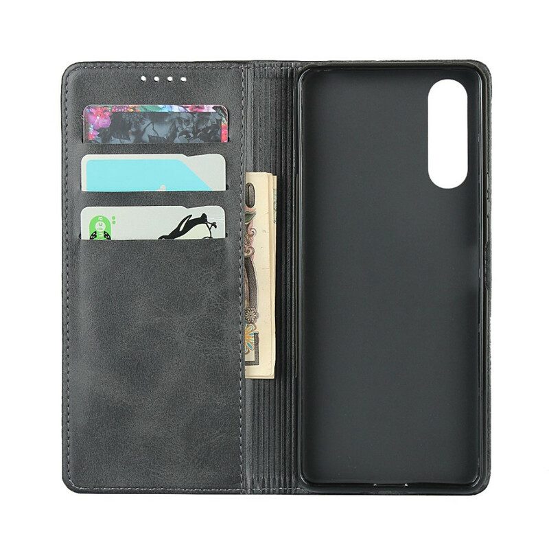 Schutzhülle Für Sony Xperia 10 II Flip Case Elegantes Spaltleder