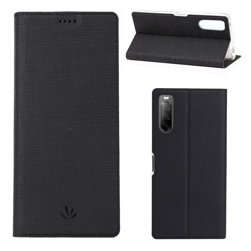 Schutzhülle Für Sony Xperia 10 II Flip Case Strukturiertes Vili Dmx